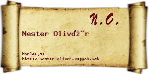 Nester Olivér névjegykártya