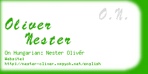 oliver nester business card